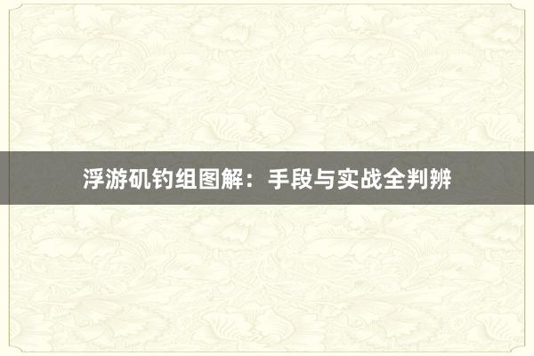 浮游矶钓组图解:手段与实战全判辨